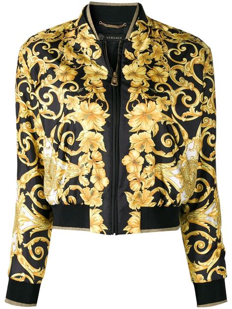 versace pink jacket black fur gold|versace coats for women.